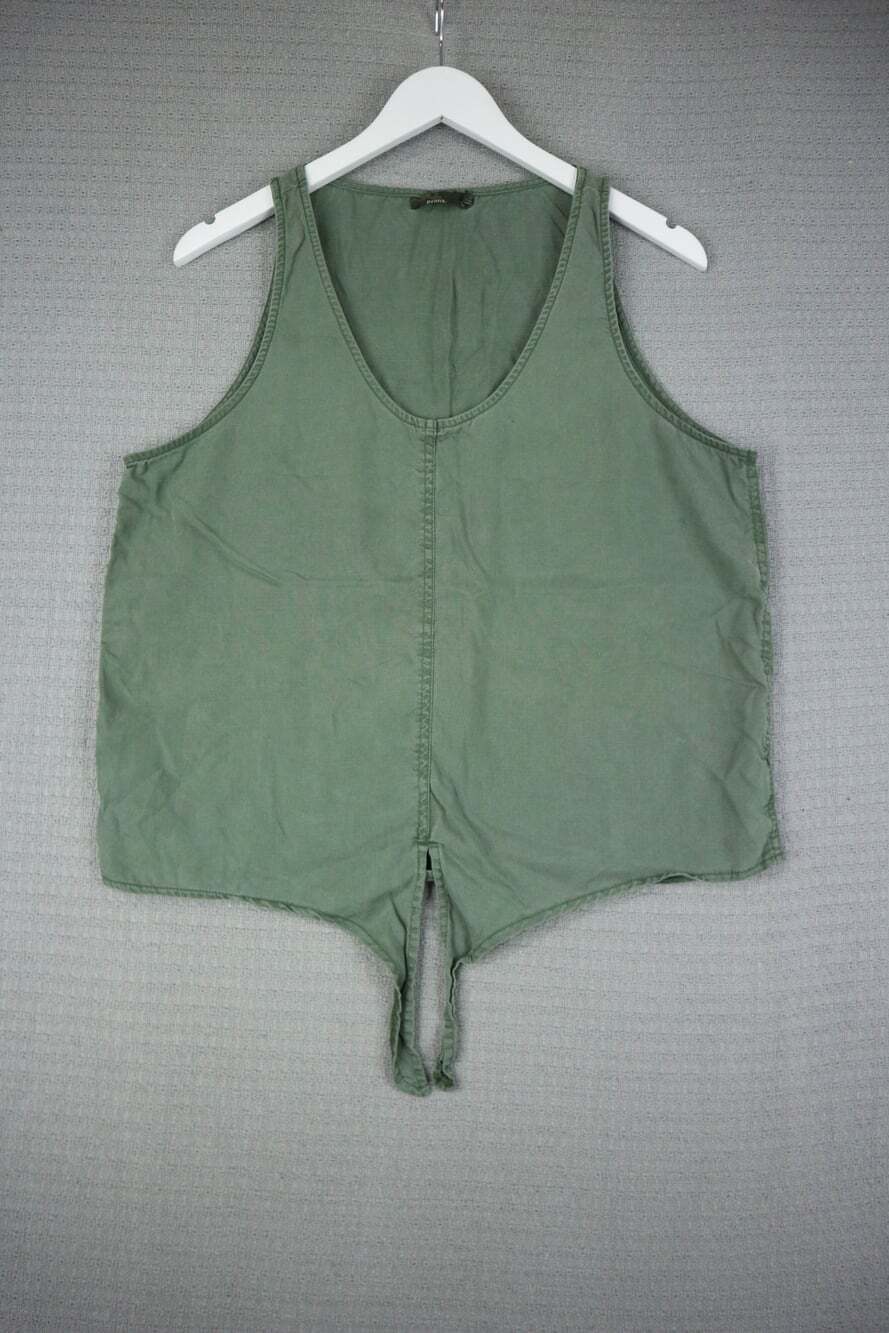 PrAna Women's Green Tie Front Scoop Neck Tank Top Size L